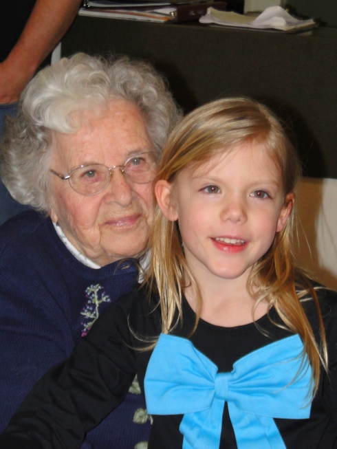 Lia and Great Grandma Huizinga